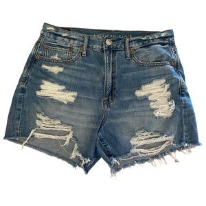American Eagle 90s boyfriend cut off distressed jean shorts  denim